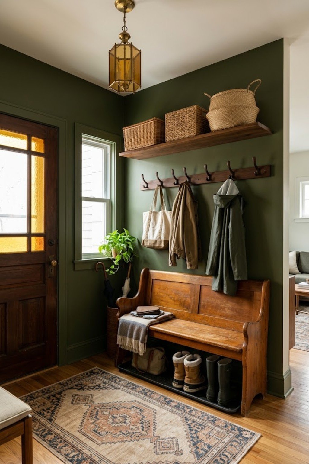 Styled apartment entryway – mudroom entryway ideas