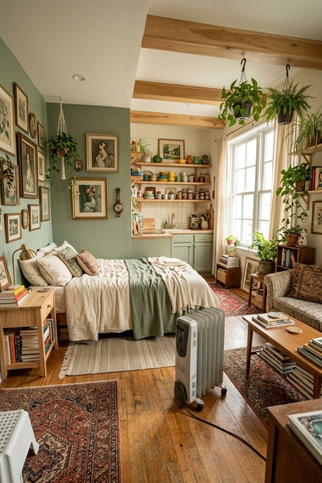 Use an oil-filled radiator heater safely in a small studio apartment