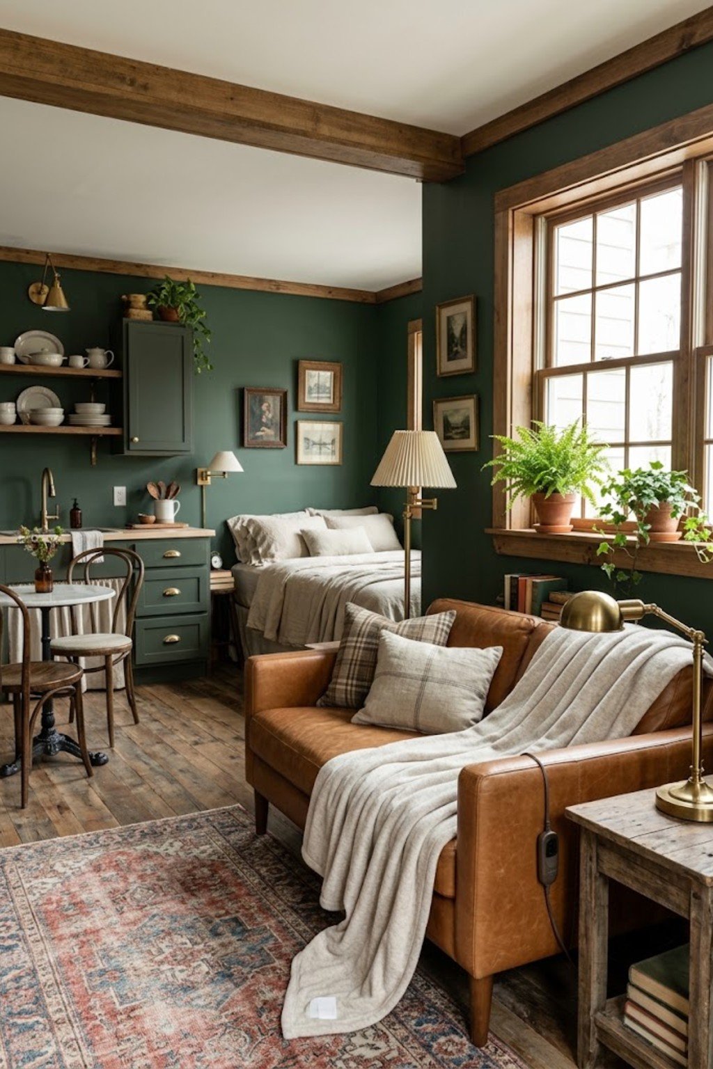 Add a heated throw in a small studio apartment