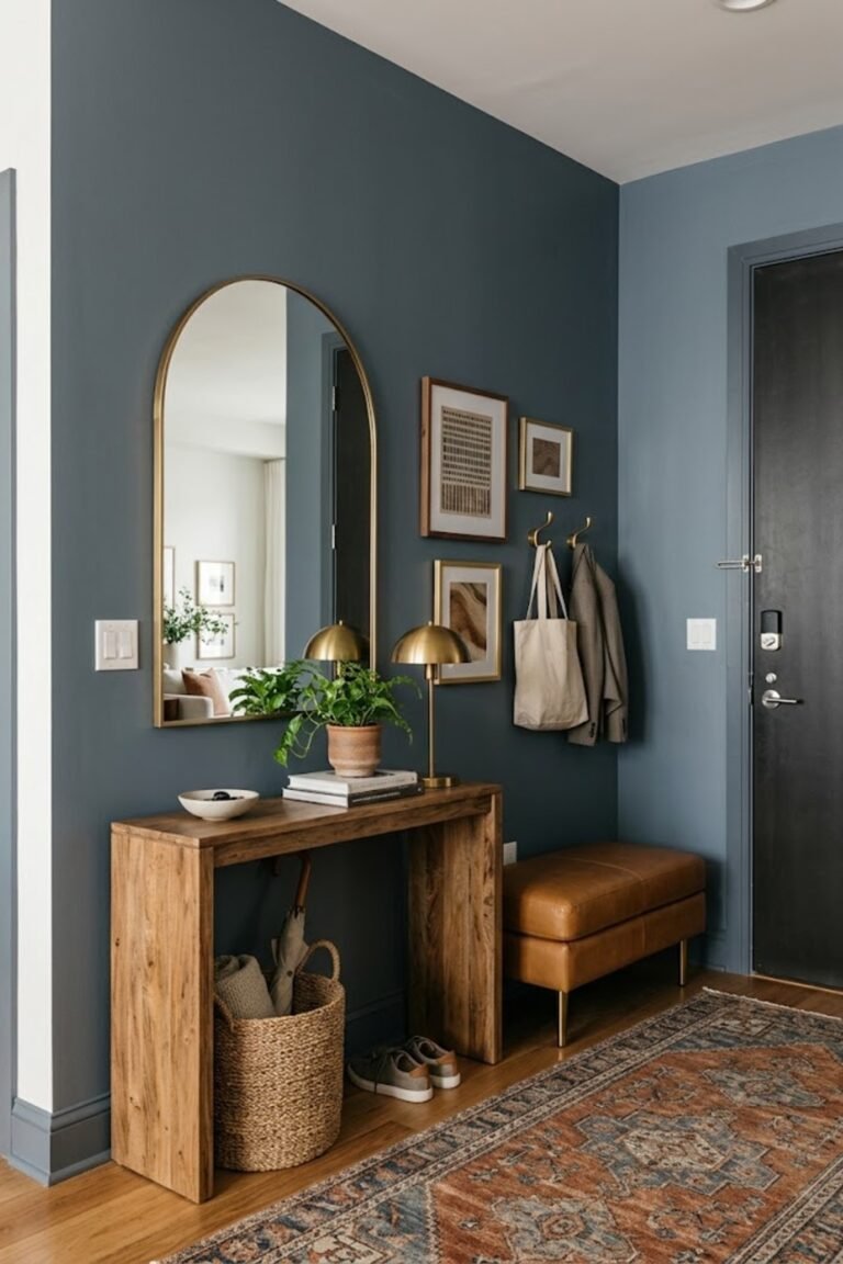 Styled apartment entryway – entryway wall decor ideas