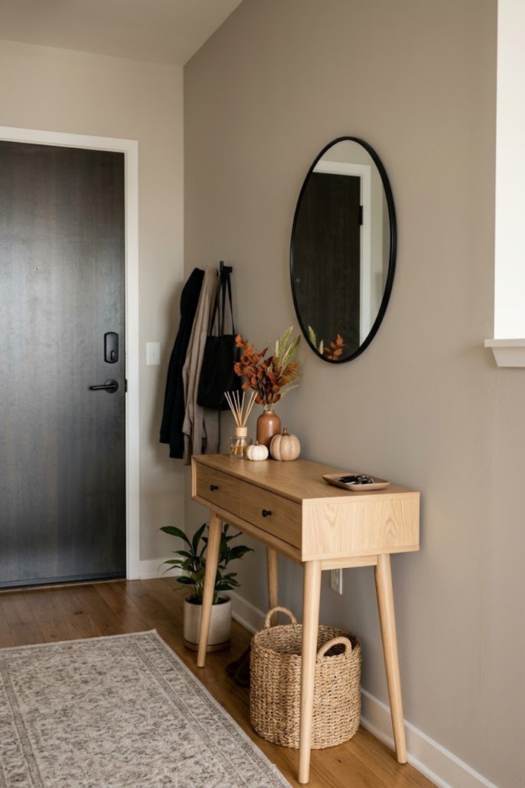 Use apple or cinnamon scent in a small apartment entryway