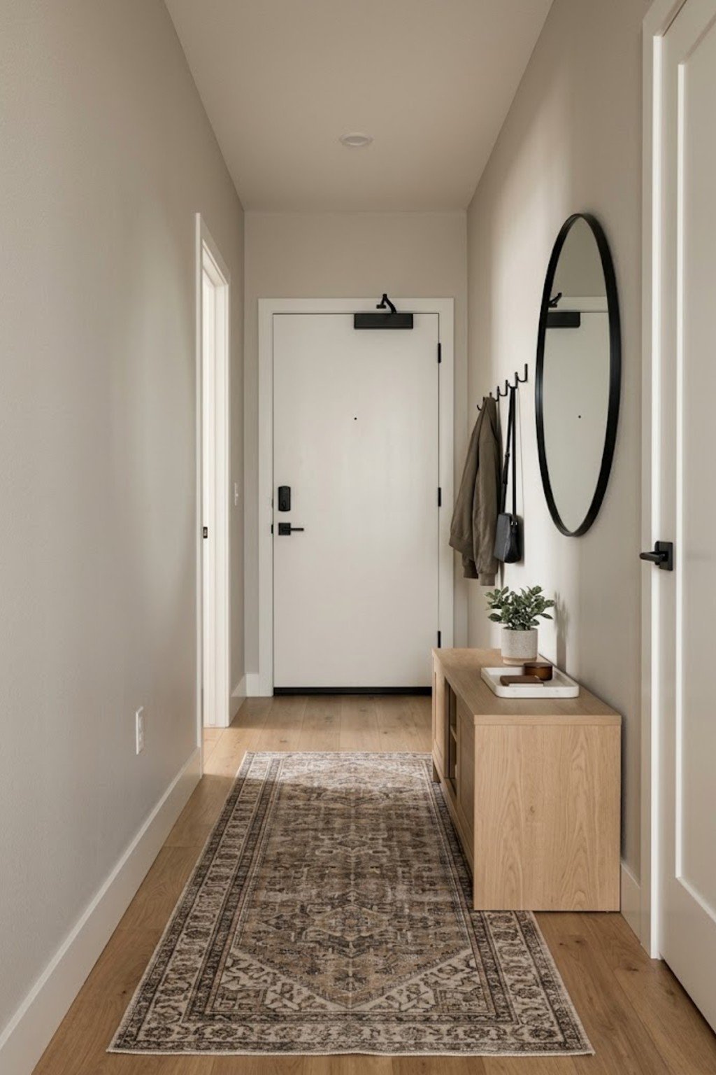 Keep it clutter-free in a small apartment entryway