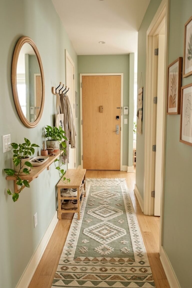 Styled apartment entryway – narrow entryway ideas