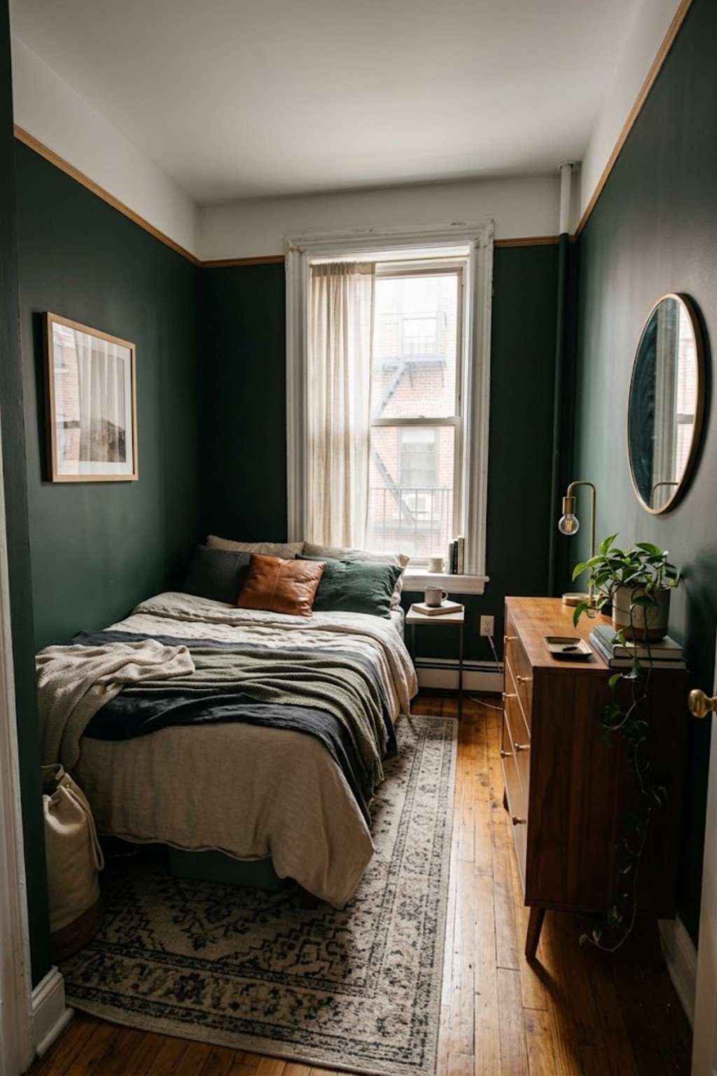 Dresser with swapped brass knobs