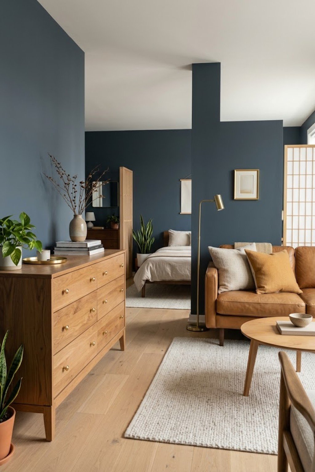 Swap cabinet or dresser hardware in a small studio apartment