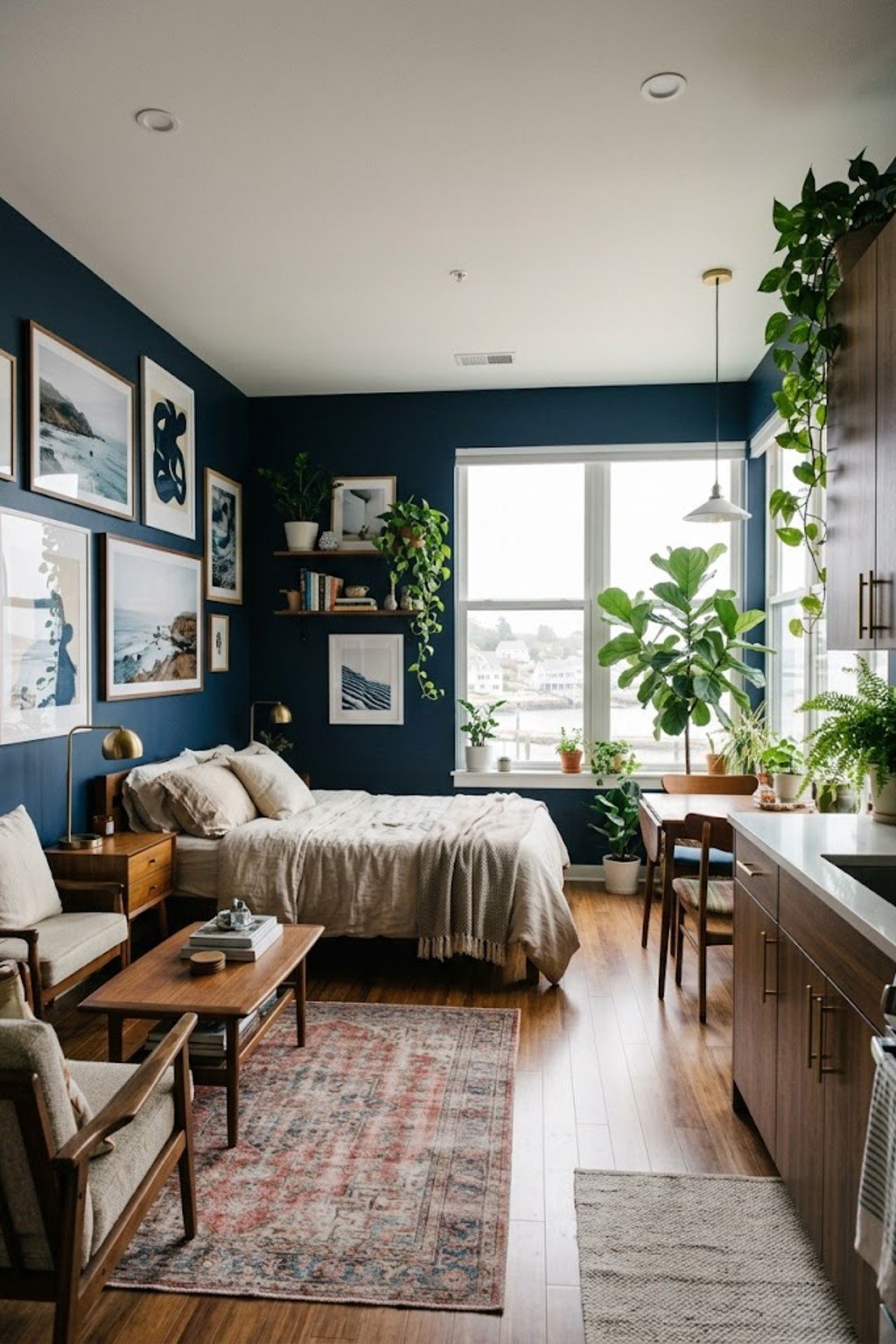 Styled small studio apartment – studio apartment decor ideas on a budget