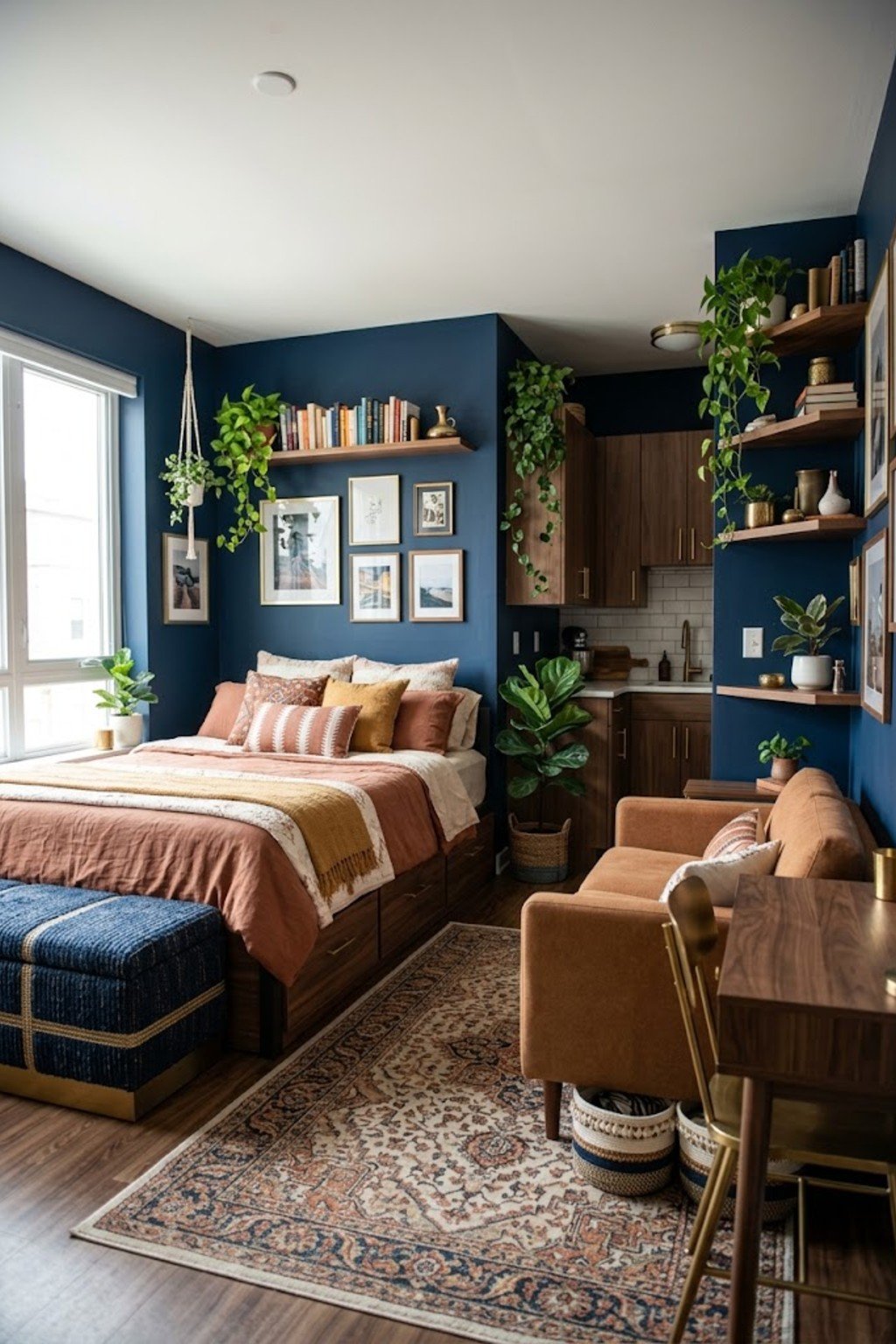 Styled small studio apartment – studio apartment storage ideas